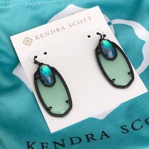 Gunmetal Emmys with dichroic stones